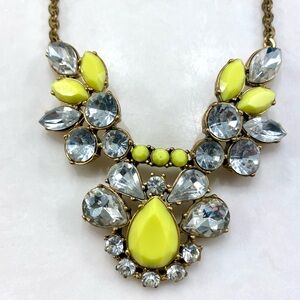 J. Crew Gold and Blue Statement Necklace Vintage